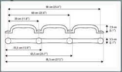 Modulární madlo ETAC Flex rozměr