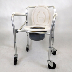 Toaletní židle pojízdná skládací